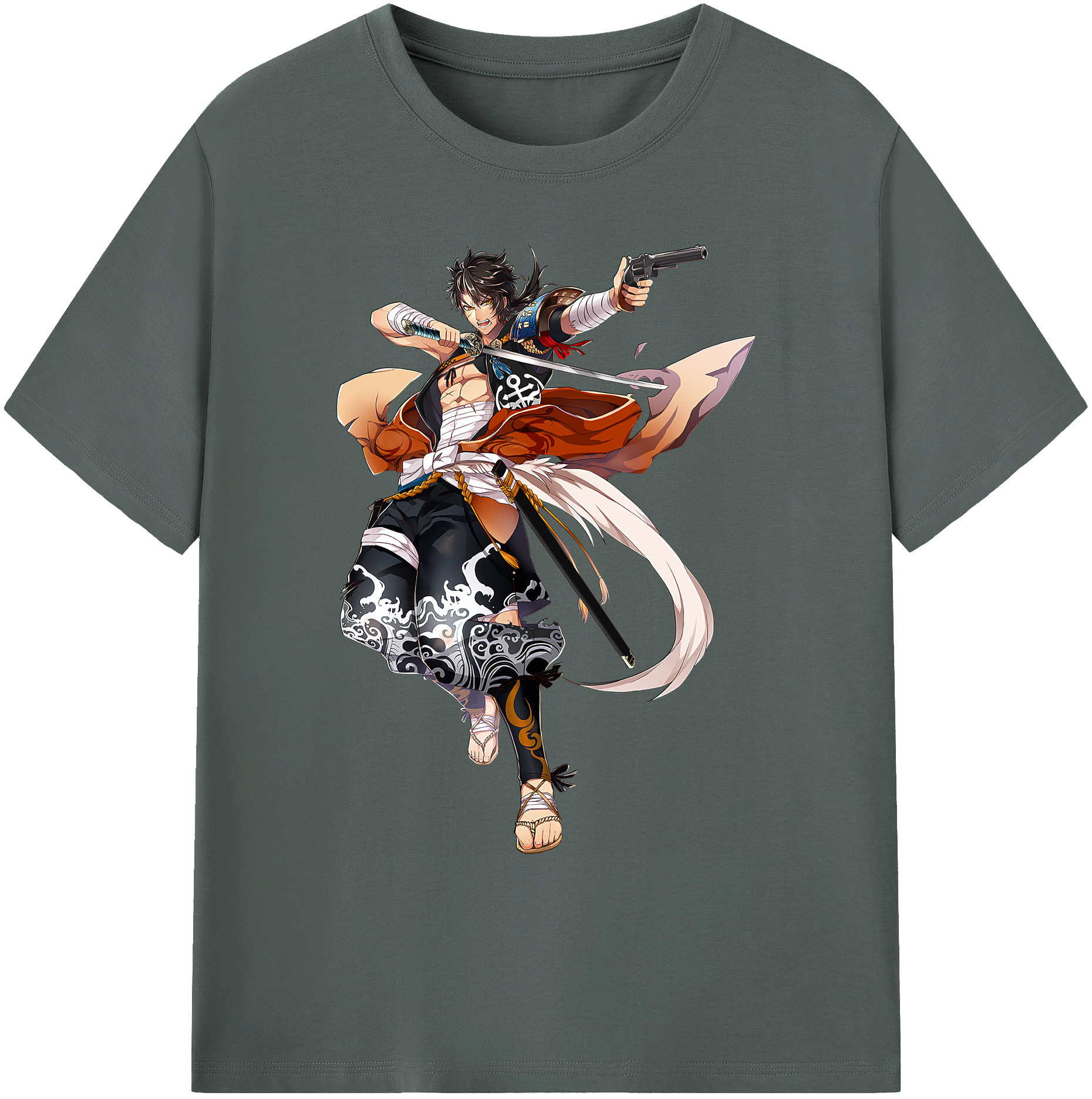 （画像用） 刀剣乱舞 Touken Ranbu 綿100％ メンズ半袖Tシャツ｜肌触りやわらか＆通気性